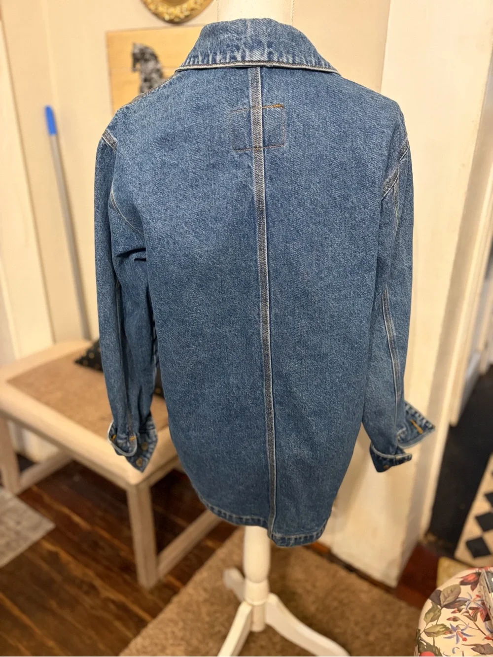 Vintage 90s Lauren Jeans Co. Ralph Lauren denim chore barn jacket - Picture 3 of 11